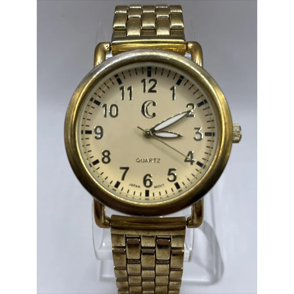 Charming Charlie Women's Quartz Watch 38mm Case Gold‎ Band- New Battery
